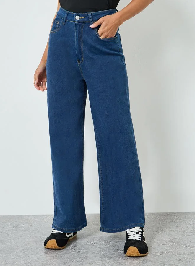 Styli Women High-Rise Wide Leg Jeans